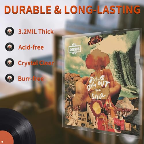 20 Clear Vinyl Record Sleeves, 12