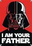 lata movistar star wars Tamaño: 21 x 15 cm. Star Wars Chapa Lamina de Metal pre-Perforada I Am Your Fathe, Multi, Unico
