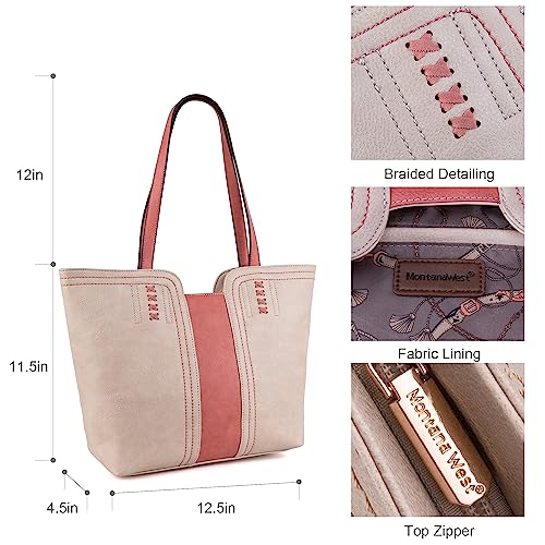 image for Montana West Tote Bag for Women Top Handle Satchel Purse Oversized Sho