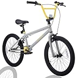 Discovery Adventures (ディスカバリー アドベンチャーズ) BMX自転車 小径車 ミニベロバイク 街乗り フリースタイル 20インチ キックスタンド U字型リアブレーキ 初心者向け (Star Gray)