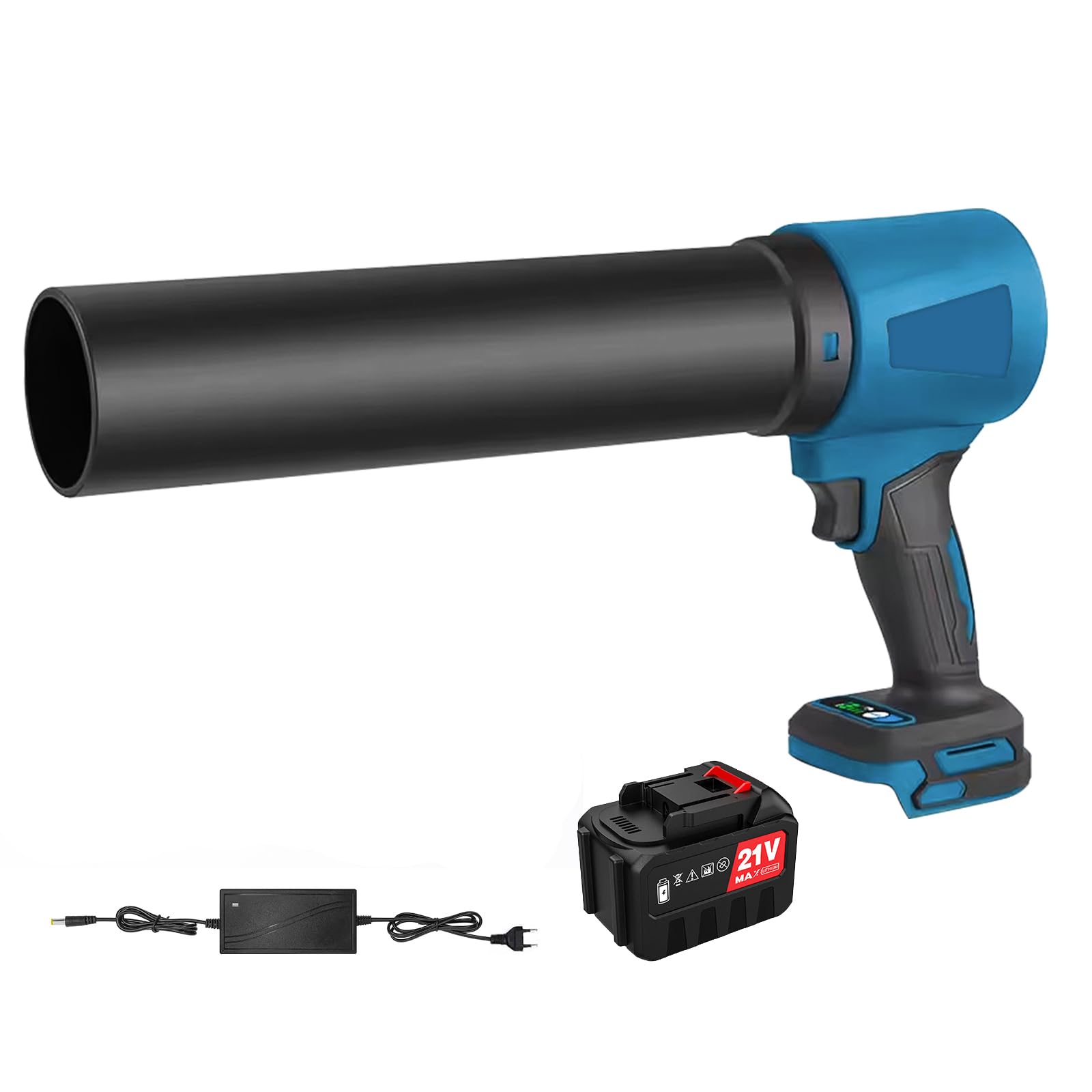 Turbina de soplador de hojas con batería para Makita 18 V, 100 M/S 8000 RMP Mini aire comprimido con boquilla extendida, soplador de batería sin escobillas, Turbo Jet Blower para césped, terraza