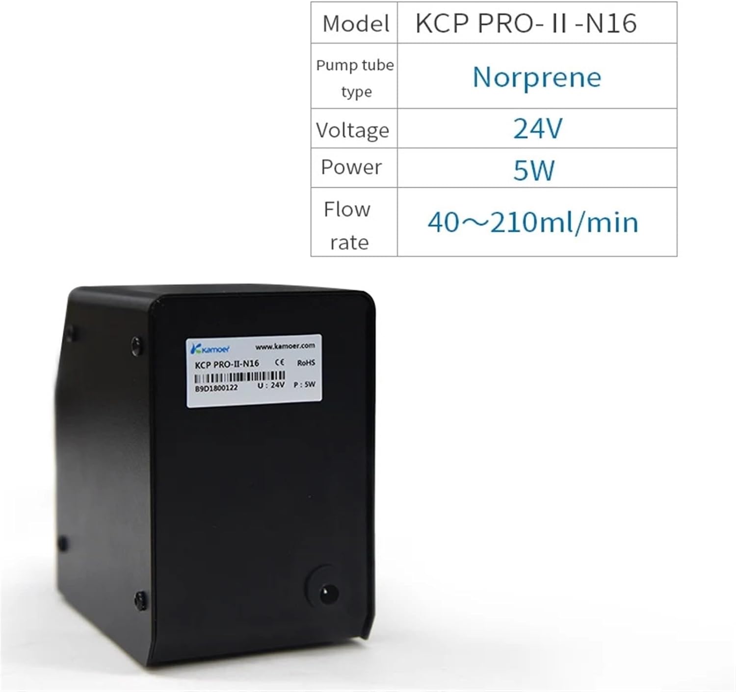 Peristaltic Pump Miniature Booster Pump Laboratory Speed Regulation Nasal Feeding Pump smart metering Pump Circulating Pump(EU,Kcp Pro-n16)