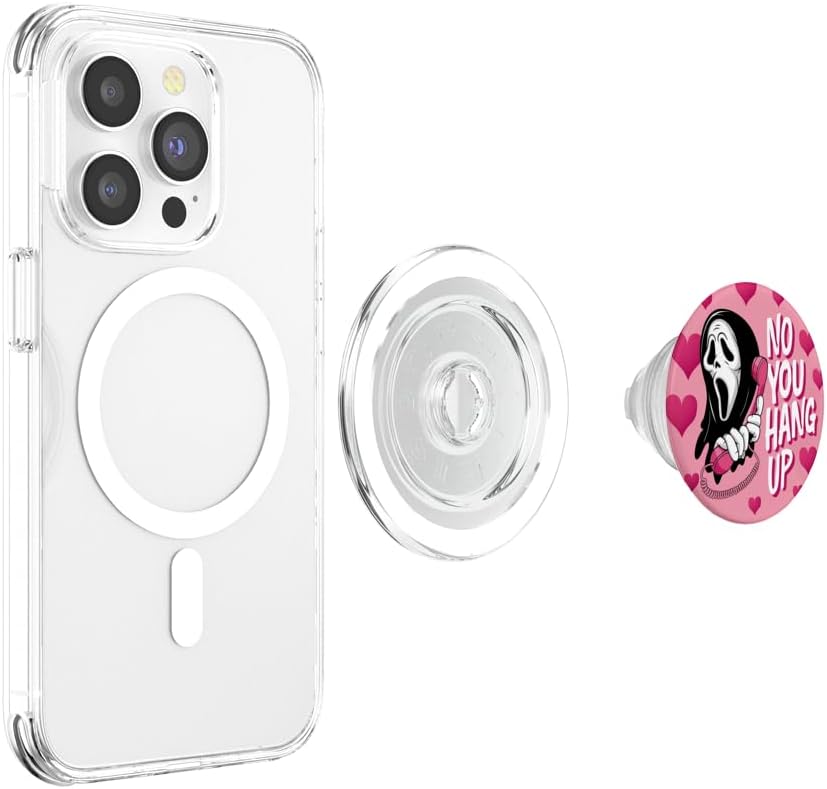 No You Hang Up Ghost Funny Halloween Romance Design PopSockets PopGrip for MagSafe