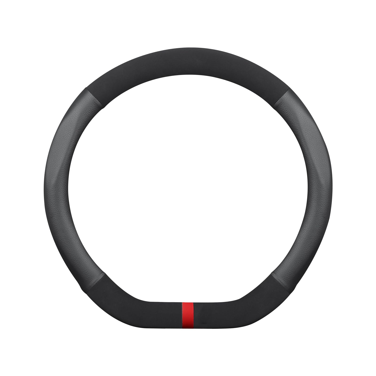 Ergocar Couvoirs De Volant, Couvercle du Volant en Cuir De Type D, Anti-Glissement Et Doux, 38 Cm / 15 Pouces