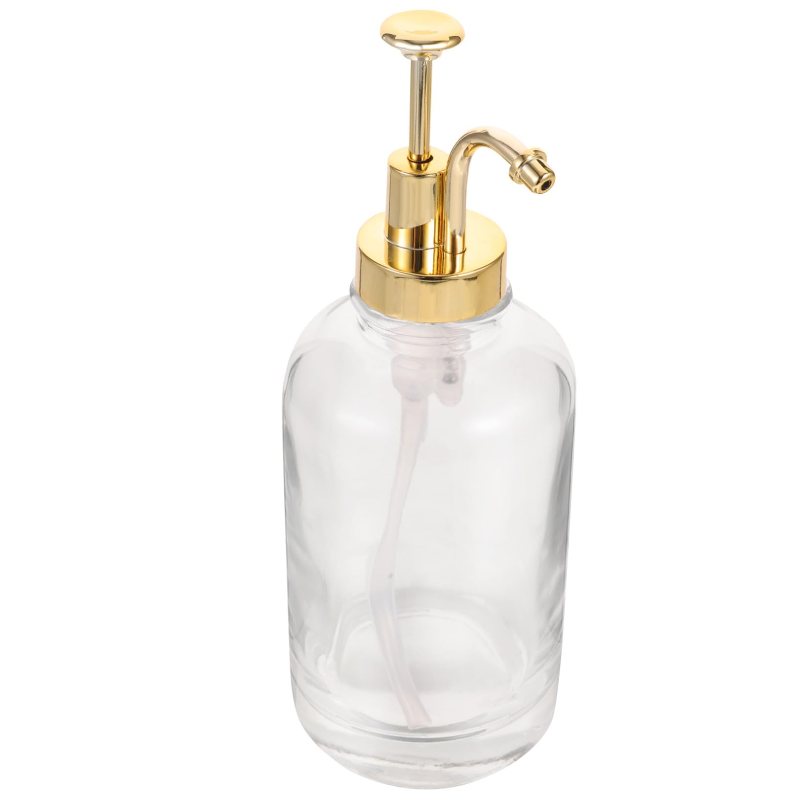 Glasflasche mit Goldfarbenem Pumpspender Wiederverwendbarer Sirupspender und Honigspender Tropfsicher Kompakt für Küche und Zuhause