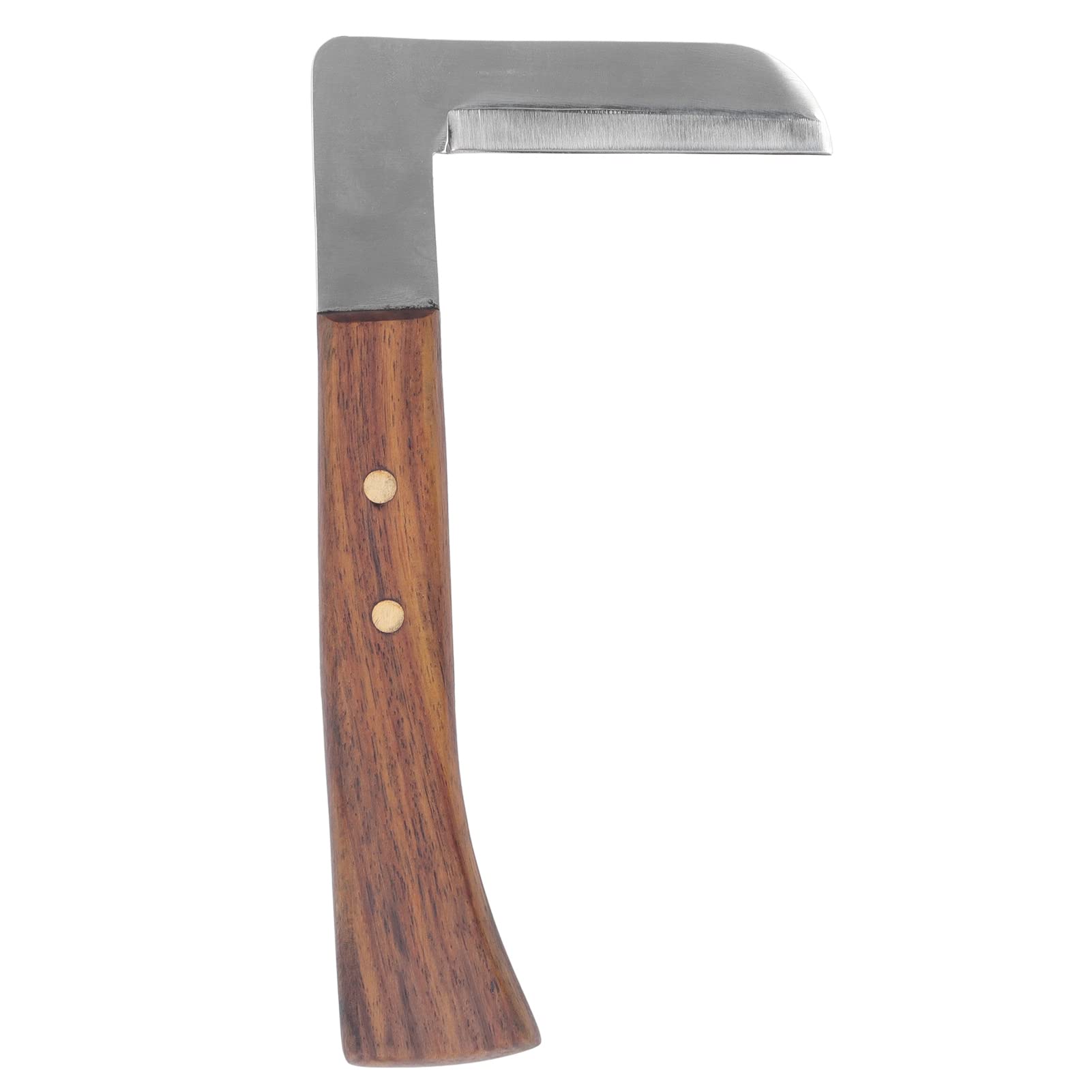 Haofy Hufmesser, Rechts-/Linkshand-Hufschneider, L-förmiges Hufschmied-Werkzeug mit Holzgriff für Pferde (einschneidig linkshändig)