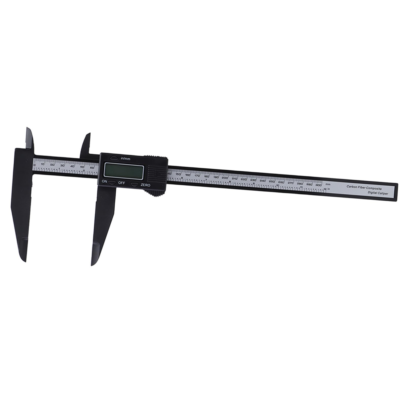 Fafeicy 300mm Digitaler elektronischer Messschieber, Carbonlineal, mit langem Kiefer, zum Messen magnetischer Objekte, 0,1 mm Genauigkeit(300mm), Winkelmessschieber