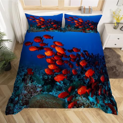 Housse de couette 240x260 en microfibre douce pour lit double facile à border - 3