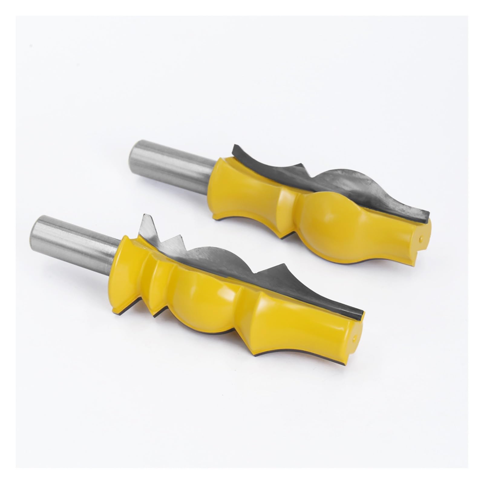 Juego de 2 piezas de 12 mm y 1/2 "vástago Reversible grande Moldura de corona Juego de brocas for enrutador Línea de reposabrazos Fresas de ranura for trabajar la madera(12.7mm shank)