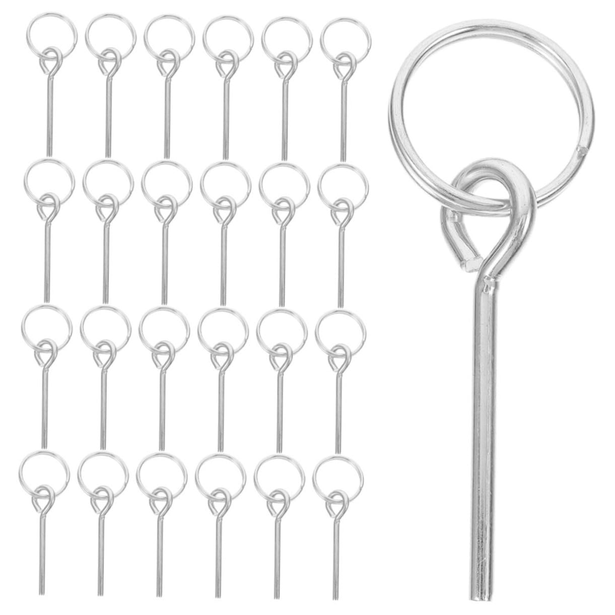 WOONEKY 40piezas Postes De Fibra para Tiendas De Campaña Conectores para Camping y Mochilerismo Kit De Reparación con Anillos y Pasadores para Senderismo y Actividades Al Aire