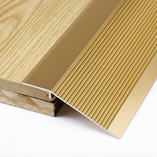 Tapis à carrelage et bois à stratifié reliés par barre de seuil extra large