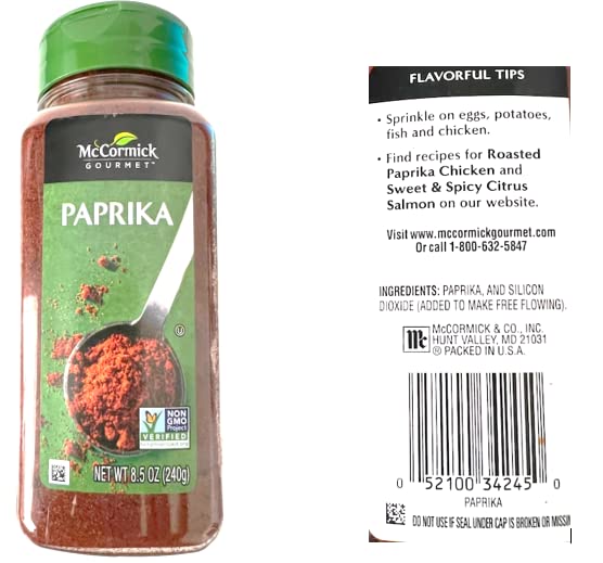 McCormick Gourmet Collection Paprika 8.5 Ounce Grocery