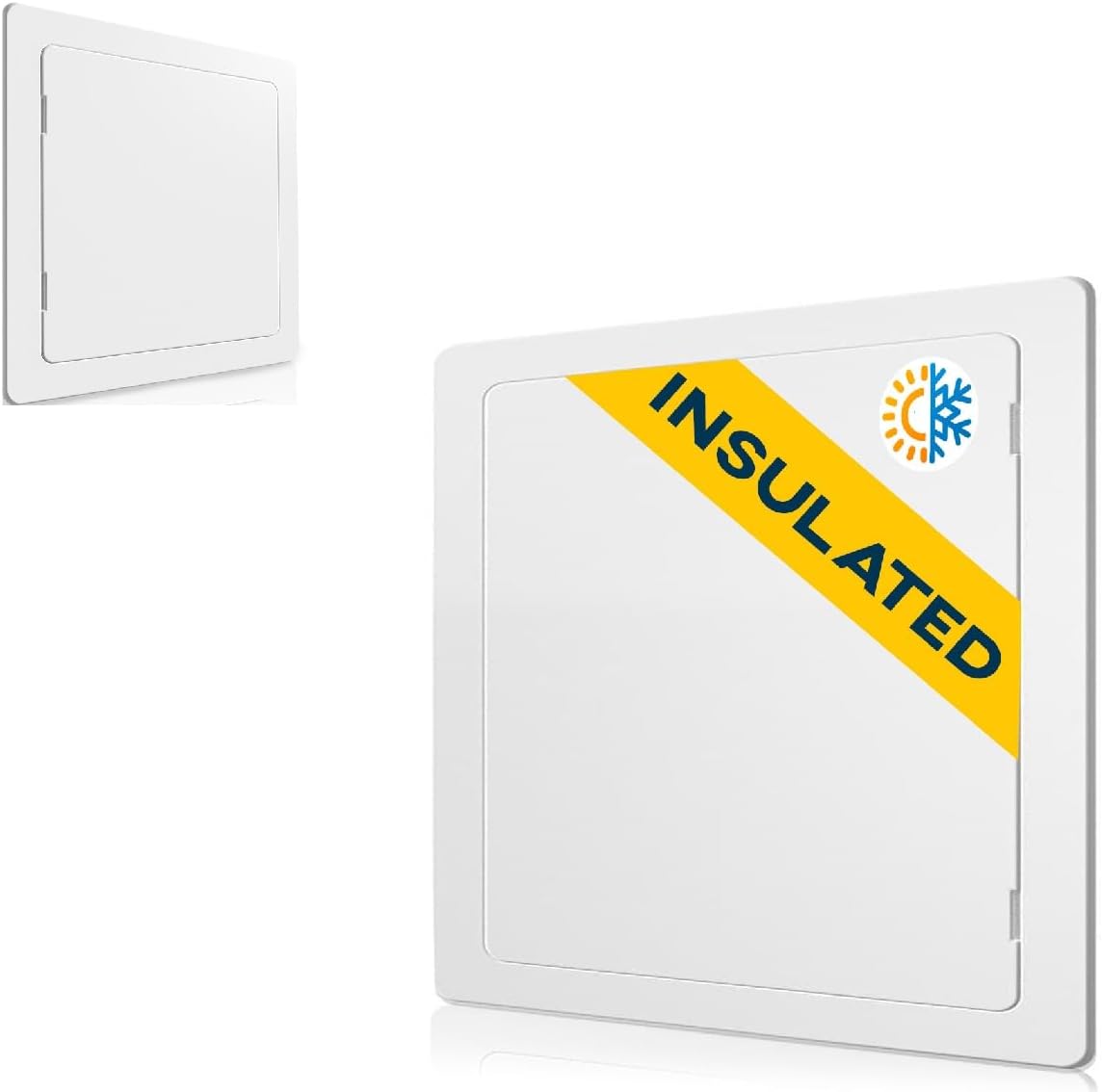 Access Panel for Drywall - 8x8 / 18 x 18 Insulated - Wall Hole Cover - Access Door - Plumbing Access Panel for Drywall - Heavy Durable Plastic White