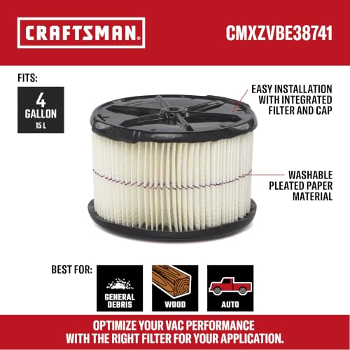 CRAFTSMAN CMXZVBE38741 Genuine 4 Gal. General Purpose Wet Dry Vac Filter - image 2