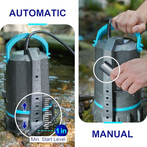 Image of Aquastrong 1 /2 HP Automatic Sump Pump, 3159 GPH Submersible Utility Water Pump, High Flow Water Removal Pump for Pool, Basement, Pond, Window Wells