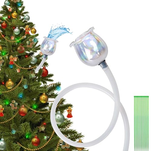 EBaokuup 59 Inch Flower Shape Christmas Tree Watering System,Laser Glass Christmas Tree Watering...