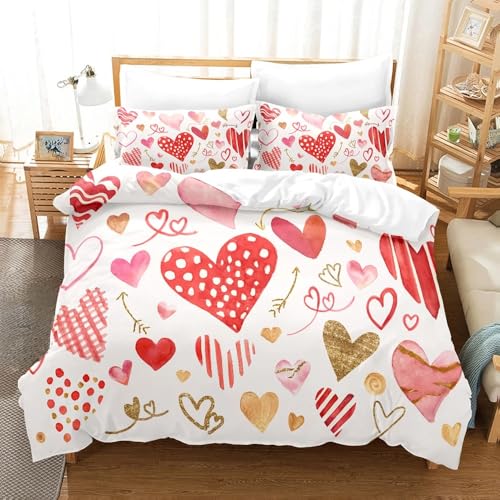 Housse de couette rose 140x200 parure de lit microfibre dessin animé - 2