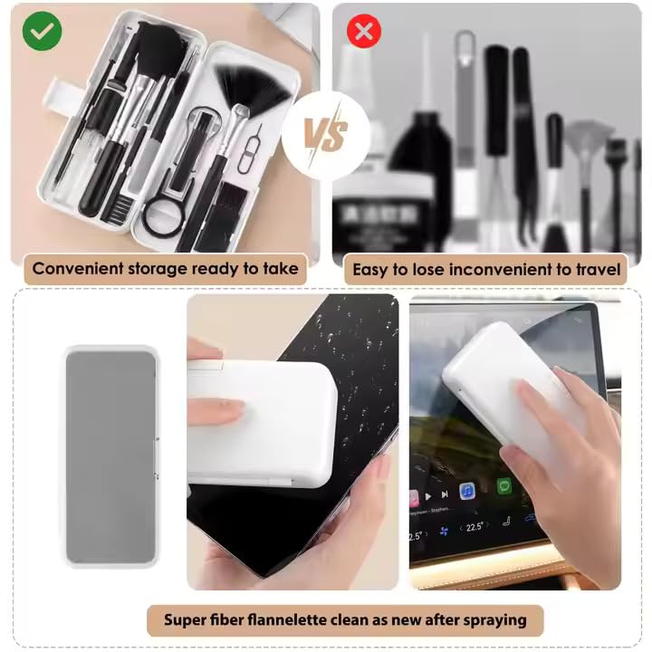 Image of 18-in-1 Multi-Functional Smart Cleaning Kit Tool Set, Electronic Gadget Cleaning Tool Kit for All Smartphones,Tablet,Computer,Laptops,Keywords,Earphones and Card Remover (18-in-1 Cleaning KIT)