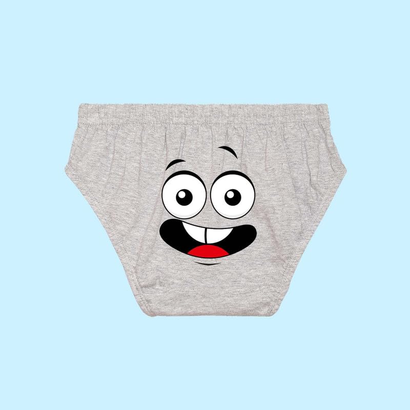 Image of Nusyl Boys Cotton Briefs for Kids | Face Print Underwear Innerwear | Soft Breathable Fabric | Comfortable Fit | 3-14 Years | Multiple Colors & Packs