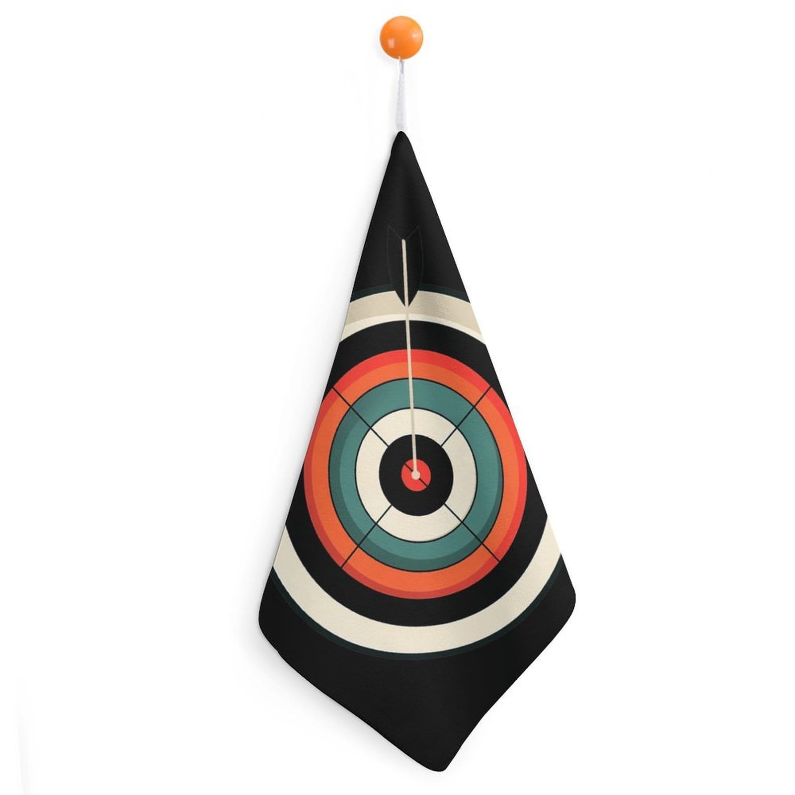 CGSBNGHA Bullseyes Target Bulls Eyes Hand Towel Hanging Face Towels Cleaning Cloths Handkerchief for Bathroom Kitchen
