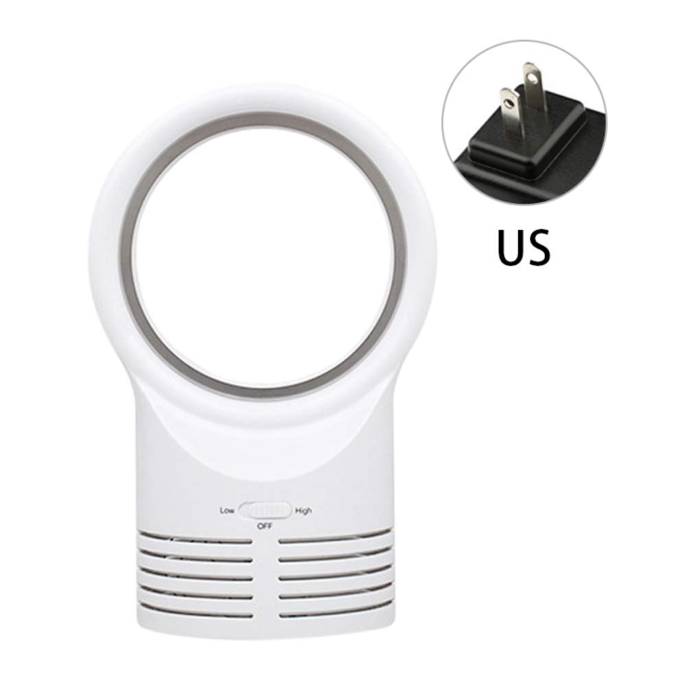 Mallyu Leafless Fan Desktop Home Portable Office Mini Fan Double Adjustable Household Fans