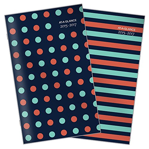 AT-A-GLANCE mensual planificador de bolsillo, clásicos diseño, académico, 2 años, Julio de 2015-july 2017, 3.62 X 6.06 cm tamaño de página, el color puede variar (152 – 021 A)