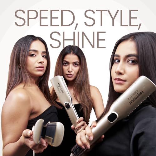 Image of PROTOUCH AIR SLEEK WET-TO-DRY Hair Straightener, Instant Drying, Smooth Styling | Zero Heat Damage | Premium Hair Styling Device