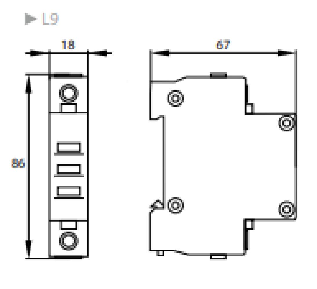 BEMKO L9 L9-3F Kontrollleuchten 3, 1.8 W, Leuchtmelder 1 Phase Gelb