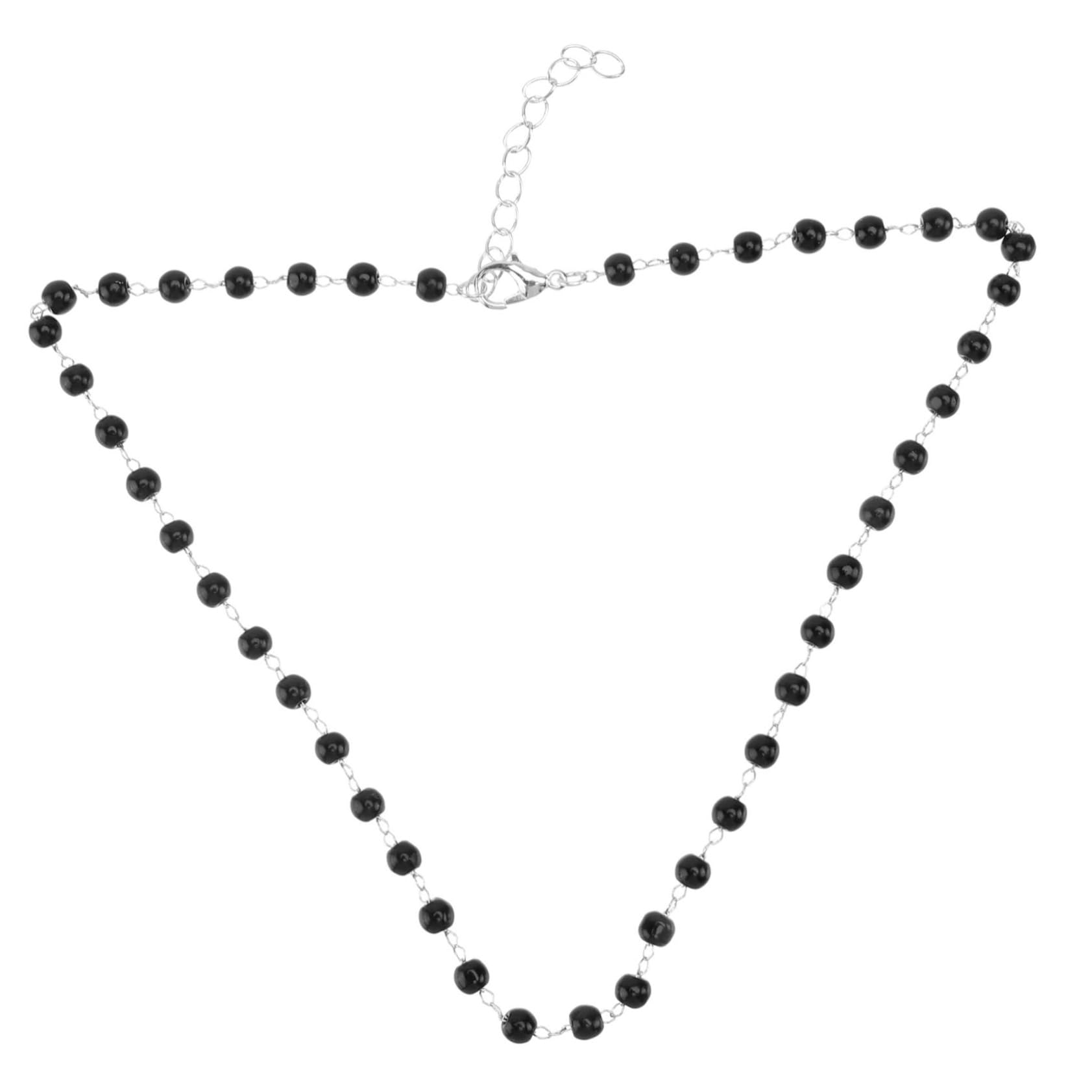 Suspension perles argentées chaîne fille accessoire collier de cou