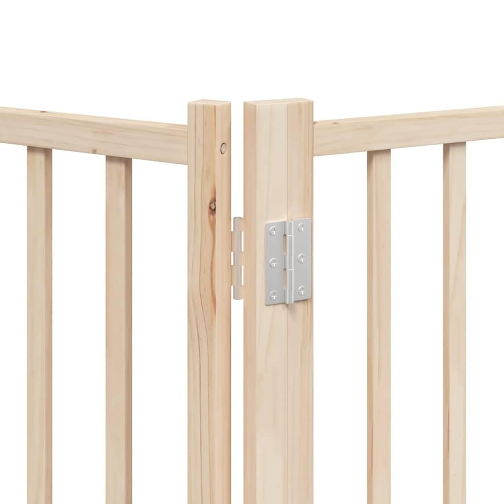 vidaXL Puerta para Perros Plegable 12 Paneles Madera de álamo 960 cm