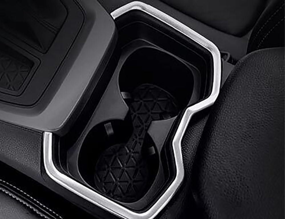 Car Accessories Fit for Toyota RAV4 2019-2025 ABS Interior Interior Cup Holder Cover Trim 1PC （Matte Silver）