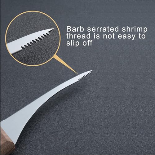 Image of Machado Ultra-Sharp Shrimp Cord Opener | Shrimp Deveiner| Seafood Peeling Tool | Lobster Cord Remover Stainless Steel Kitchen Knife with ABS Plastic Handle (1-Pcs)