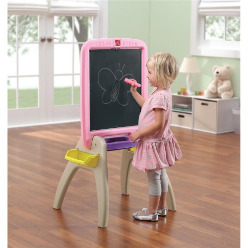 Step2 All Around Easel for Two, Pink/Purple/Tan