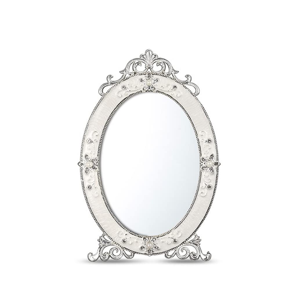 Miroir maquillage style européen rétro métal princesse pour table
