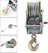 SoB 600lbs Hand Crank Winch - 8m (26ft) Strap Manual Boat Trailer Winch - Two-Way Adjustable, Corrosion Resistant
