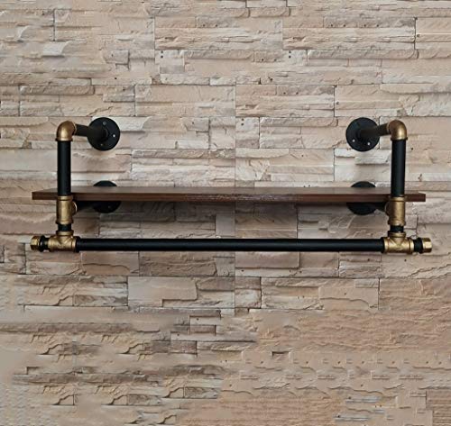 Cajas y percheros para sombreros Tienda de ropa Perchero, Estante de madera maciza LOFT Pipa de agua Colgador de pared Perchero Sal�n Sal�n de hierro forjado Montado en la pared Perchero Vestidos y za