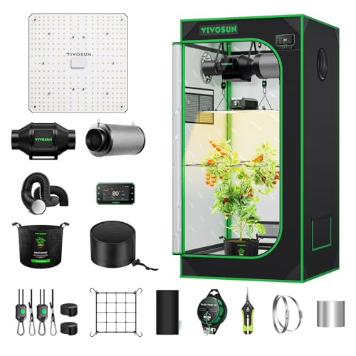 VIVOSUN GIY Smart Grow Tent System 2x2, WiFi-Integrated Grow Tent Kit, with Automate Ventilation and...