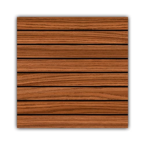 IZODEKOR Deckenplatte Dekor Paneele Holzoptik 60 x 60 cm aus Styropor XPS | Wohnzimmer, Schlafzimmer, Küche Decken Styroporpaneele 9 Stück = 3,24m2 | AT-02 Cover
