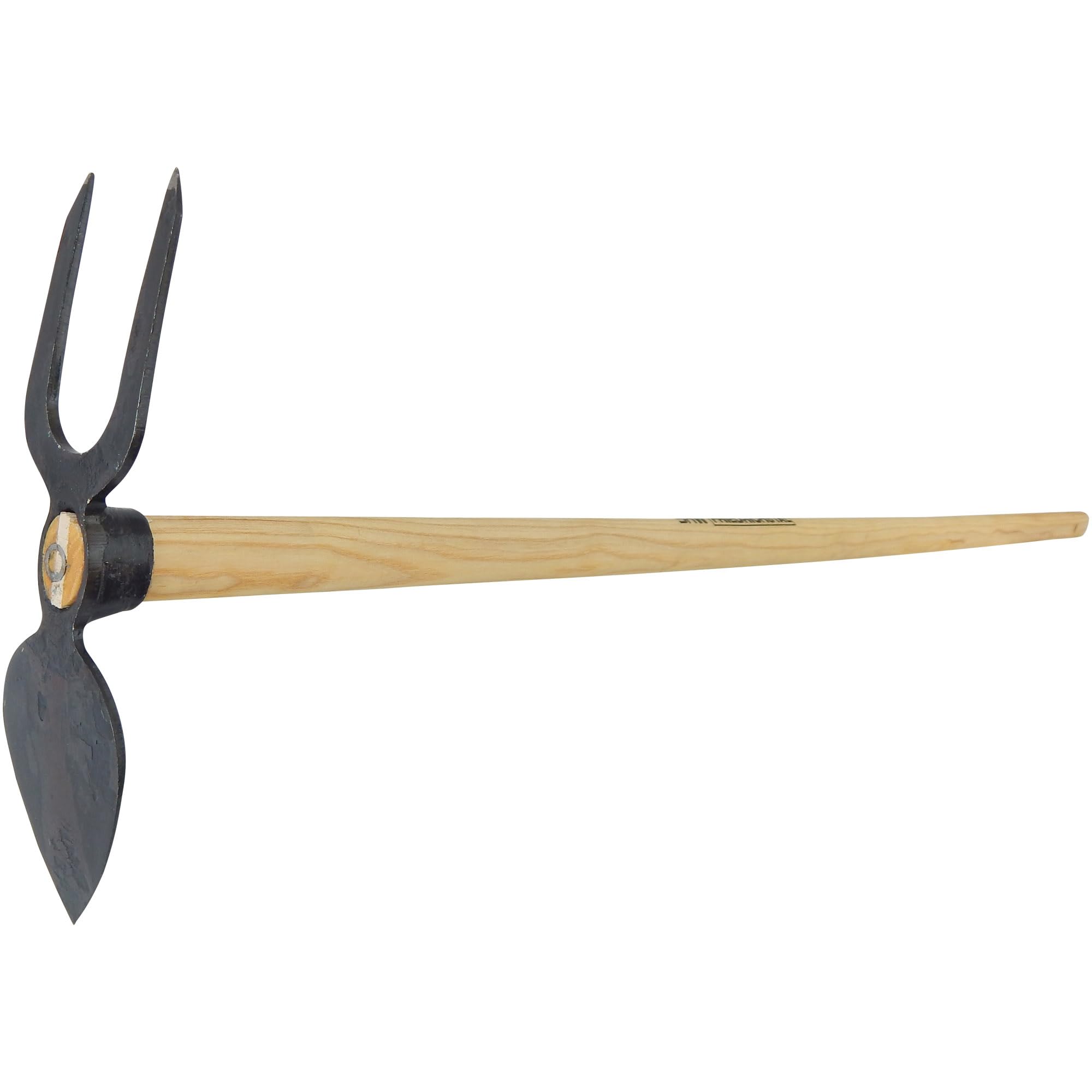 SHW-FIRE Gartenhacke mit Herzblatt, 2 Zinken spitz und 135 cm Eschenstiel