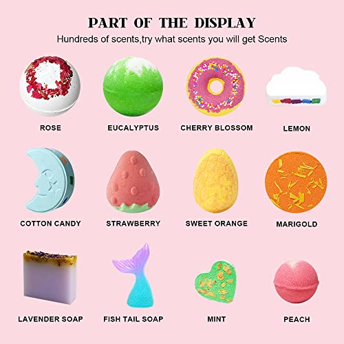 Firekoto Surprise 7Pcs/8Pcs/9Pcs/10Pcs Bath Bombs Set ？Guess Guess Guess How Many ?Bubble Bath Bomb Balls Fizzies For Women, Kids, Christmas Valentines Mothers Day Birthday #TOP2