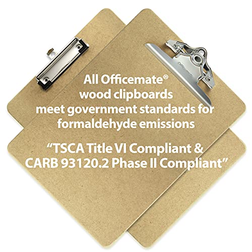 Officemate Recycled Wood Clipboard, Letter Size, 9" X 12.5" with 6" Clip, 3 Pack (83133) image 3