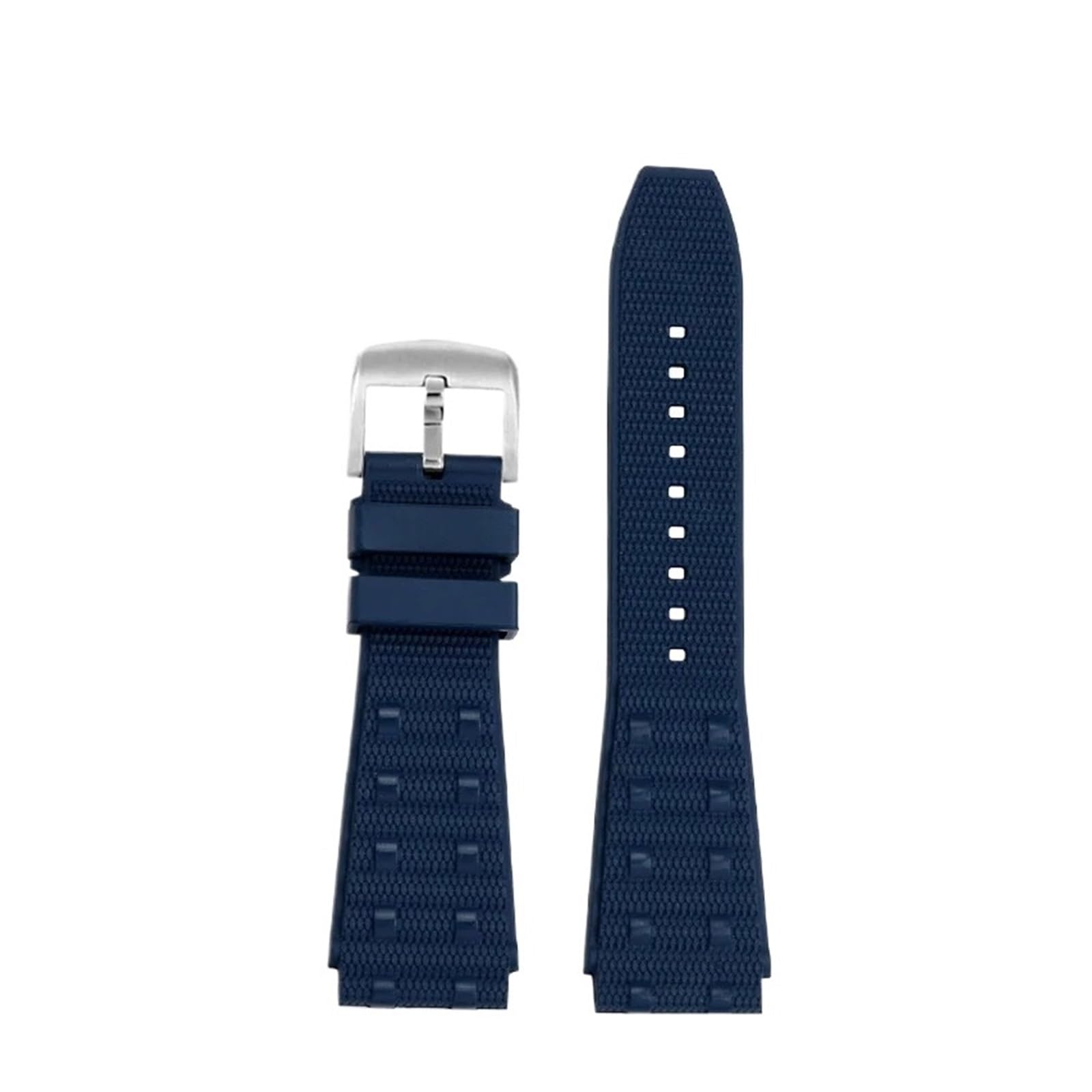Cinturino in morbida gomma fluoro 22mm 24mm adatto for cinturino Breitling e Super Ocean, Design Standard, Nero, 120mm + 75mm, 3-4 mm