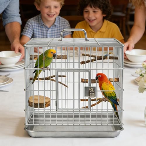 Natural Wood Bird Perch - 8-Piece Chewable Ladder | 320g Parrot Perches with Cockatiel, Chinchilla, Pet Juguetes for Cage, Tree Climbing, Window, Training, Activity, Small Birds, Bird Toys Stand - Afbeelding 5