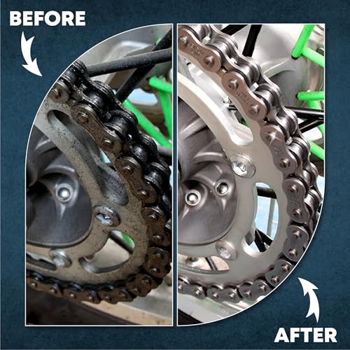 Image of MIKANIX Combo Of Bike Chain Lubricant and Chain Cleaner Spray With Cleaning Brush | Chain Oiler Nozzle Dispenser | Clean | Shine Motorcycle and Bicycle Chain (Pack Of 4) (500 ML)