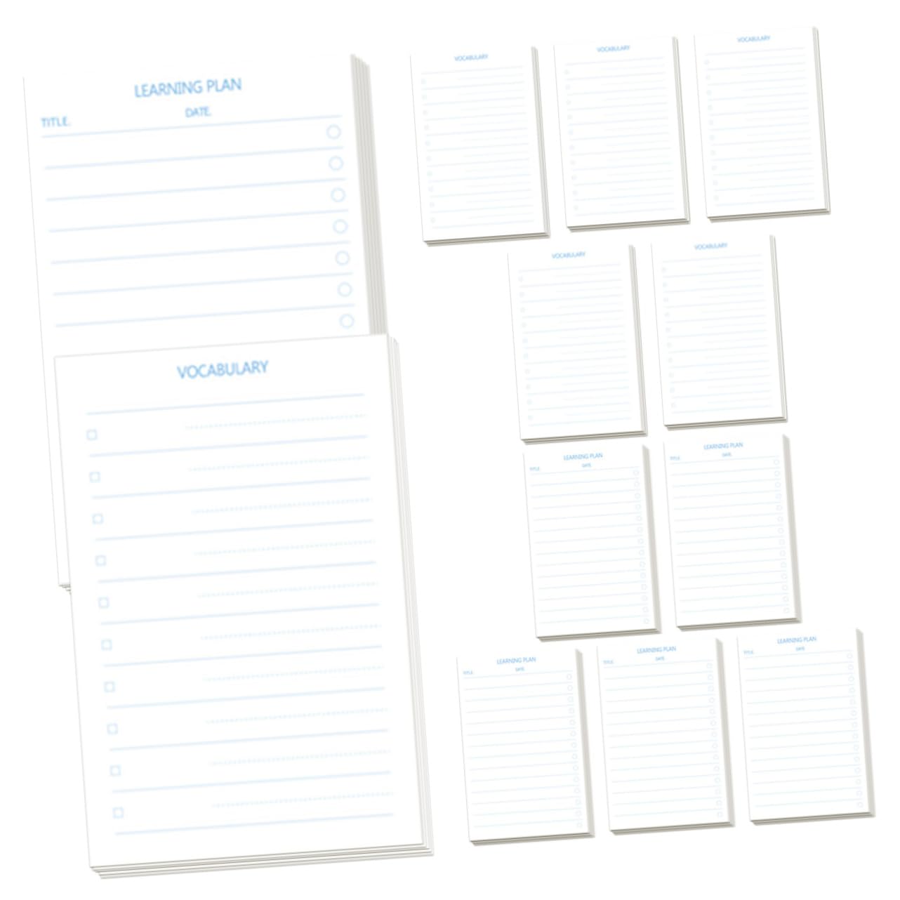 Lurrose 4 Stück 12 Planungsvokabularbuch Notizbücher schreibhefte memoboard nootbook the Notebook Buch praktische Notizblöcke Seitenreiter tragbare Notizblöcke Planungsunterlagen Papier