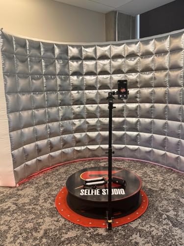 SAYOK Inflatable Photo Booth Wall (Internal Silver, 119''x59''x91'') Inflatable Photo Booth Backdrop, Photo Booth Enclosure Portable Photoshoot Background Silver Wall for Event Party Wedding