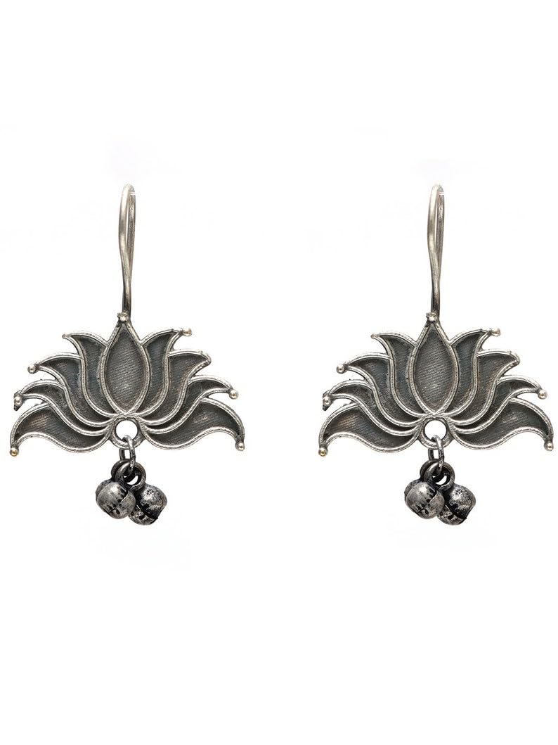 Dulcett India| Earrings For Women & Girls | Lotus shape Traditional Silver Oxidised Earrings | Floral Stud Earrings| Tribal Oxidised Floral Big Stud Earrings For Women & Girls (B0CHPFTW47) Amazon Price History, Amazon Price Tracker