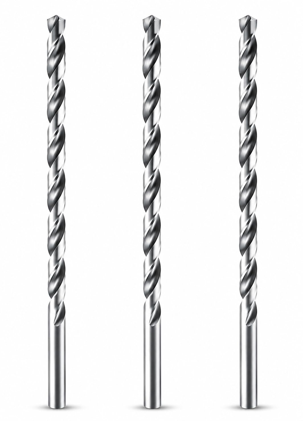 (1,3 cm x 30 cm (3 piezas) -M2 Bright) - Juego de brocas HSS de 1,3 cm. x 30 cm. Extensión de aeronave extra larga M2 brillante taladro de agujero profundo - 3 piezas
