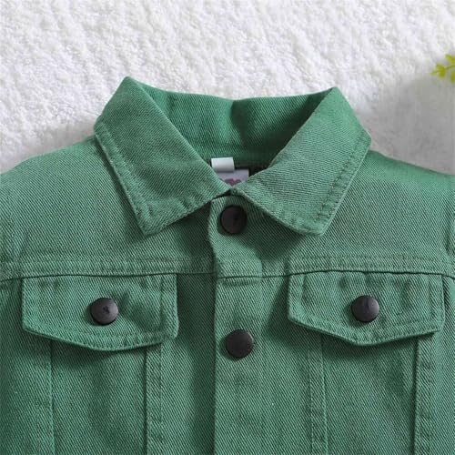 Boys Girls Spring Jackets Set Fashion Long Sleeve Denim Jacket Coats Cargo Long Pants Kids Casual Sweatsuit3