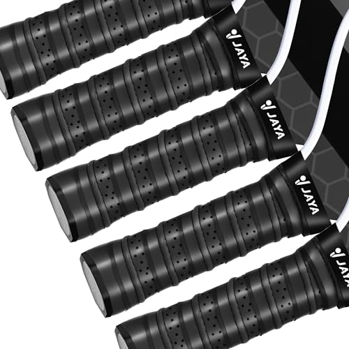 JAYA Extra-Length Pickleball Paddle Grip Tape (5 Pack) Black